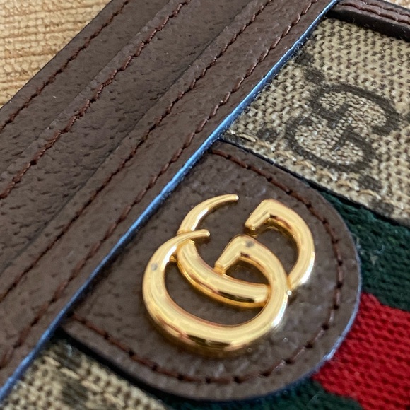 LIKE NEW Gucci Brown GG Card Holder Wallet - Picture 5 of 8